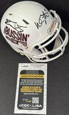 Taylor Lewan Will Compton Signed Custom Bussin With The Boys Mini Helmet JSA COA