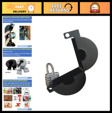 Childproof Door Knob Lockout Device - Matte Black, 1 Padlock Included, Prevents