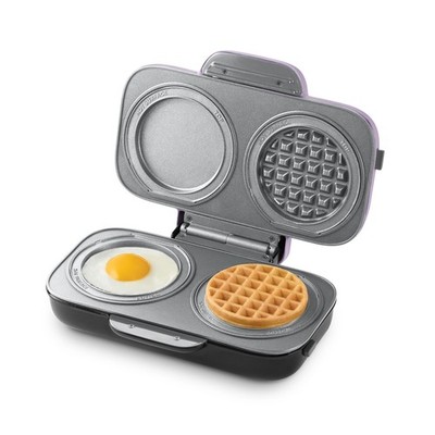 Dash MultiMaker  Double Mini Maker System - Dual Ceramic 4 Plates, Lavender