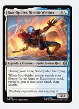Sun-Spider, Nimble Webber | MTG SPM | Azorius Spider Hero Aura Equip Tutor | NM