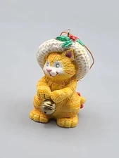 Vintage American Greetings Corp. Holiday Ornament Orange Cat