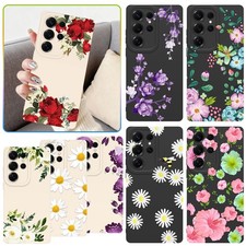 Vibrant Flower Phone Shockproof TPU Case For Samsung S25 Ultra A56 S24 S26 Cover