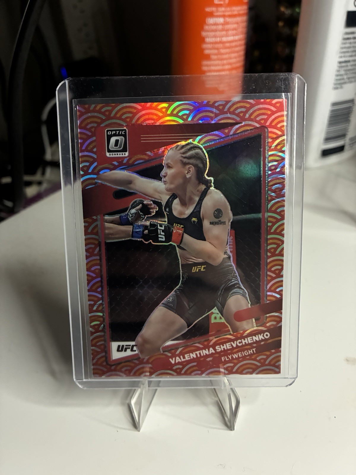 2022 Panini Donruss Optic UFC Valentina Shevchenko #41 Photon Prizm SSP Case Hit