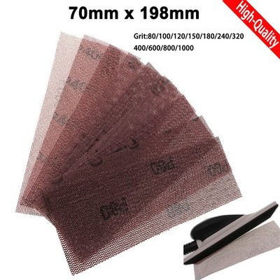 Netz Schleifstreifen Klett Schleifgitter Schleifpapier 70x198mm Körn P80-P1000