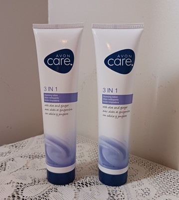 Lot of 2 Avon Care 3 IN 1 Cleansing Lotion with Aloe & Ginger 3.4 fl. oz. New