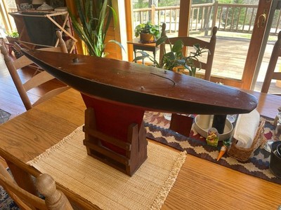 1930's  35'' Toy Pond Yacht - Seaworthy Boats - Chester A. Rimmer Naval Architect