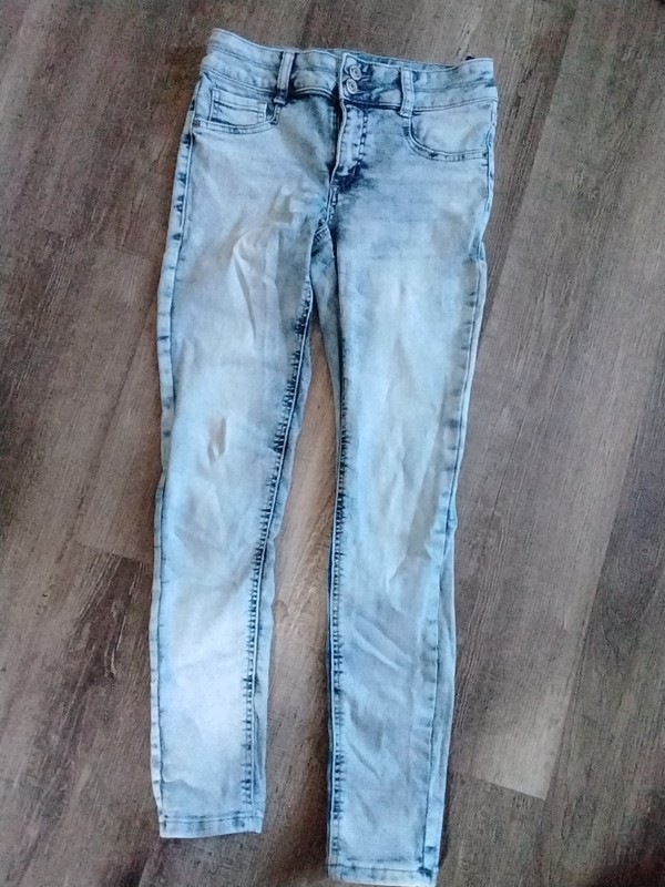 Mudd Girls Size 14 Mid Raise Jean Legging Light Blue Pockets And Zipper