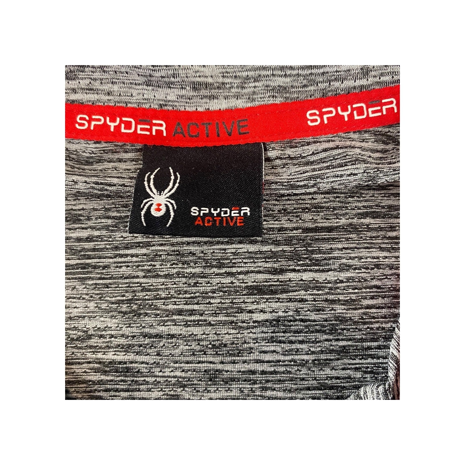 Spyder Active Mens Long Sleeve Quarter Zip Pullover Gray Heather Performance M image 3