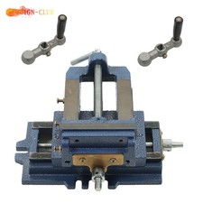 5" Heavy Duty Cross Drill Press Vise Slide Metal Milling 2 Way Clamp Machine Set