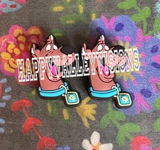 2 Piece Brown Scooby Dog Silicone Focal Beads DIY Jewelry Pens NEW