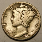 1927 D Mercury Dime 90% Silver G-VG  "Actual Coin Pictured - Not Cleaned"