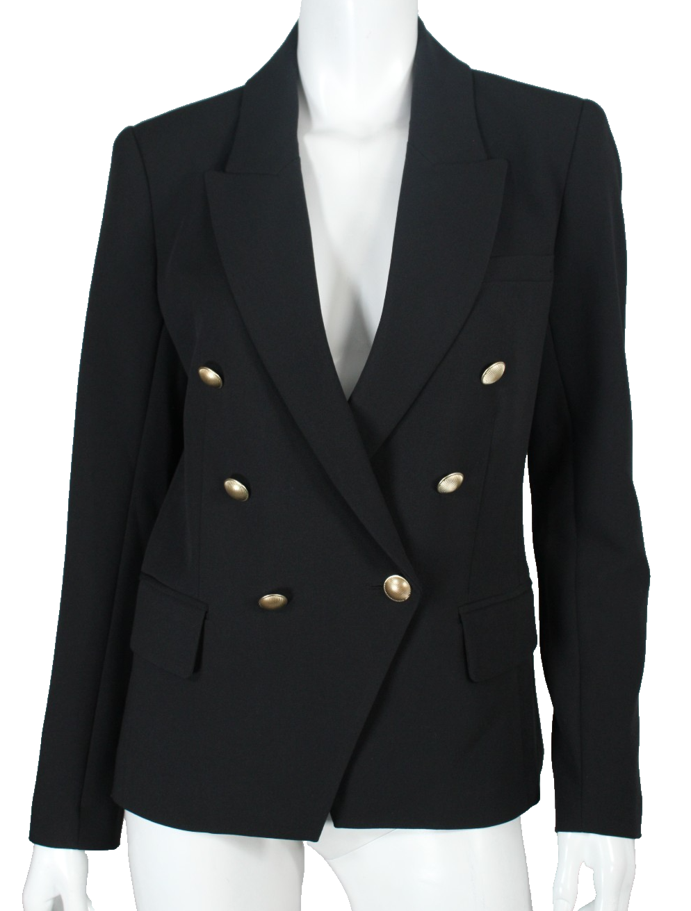 L'AGENCE $595 Black Woven Double-Breasted Blazer Jacket 6