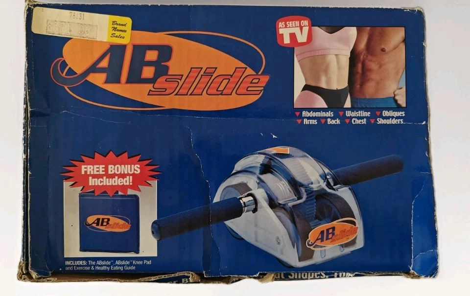 Máquina de ejercicio de entrenamiento Sylmark Abslide Ab Slide Crunch azul vintage Foto 2 de 4