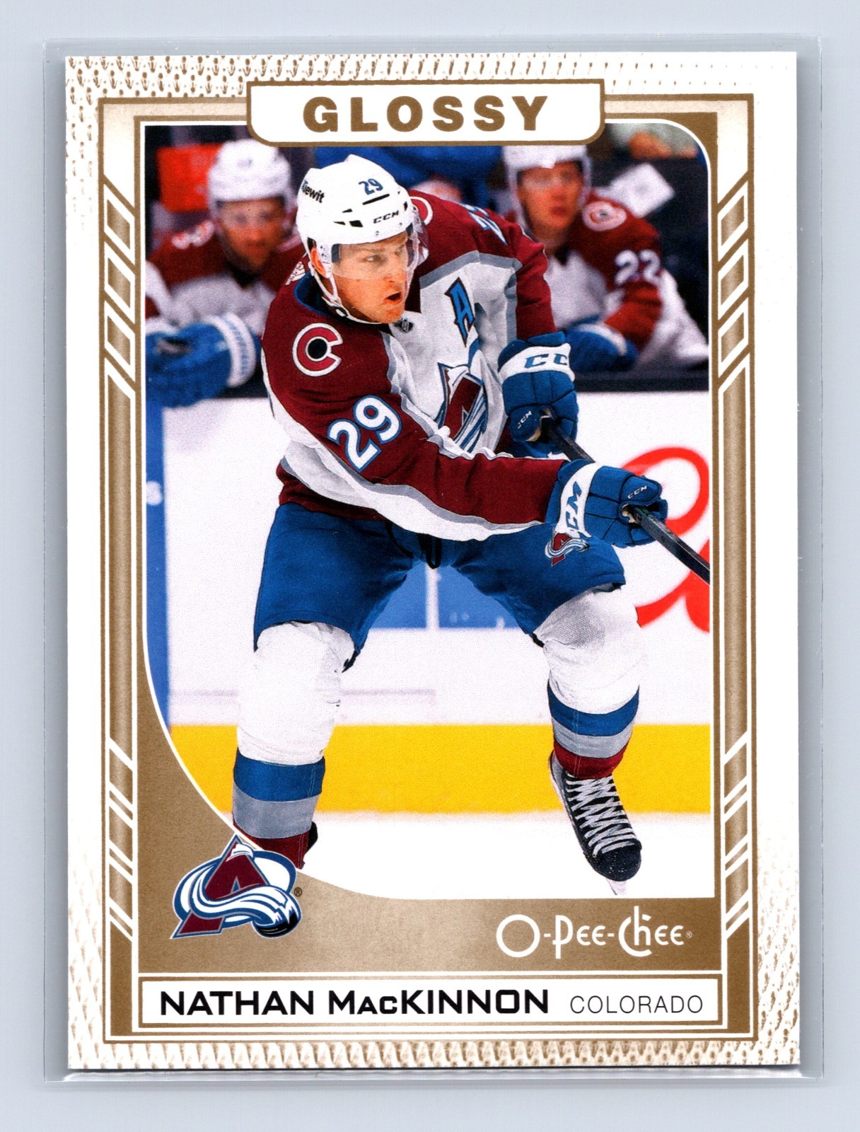 2023-24 Upper Deck Series 2 - O-Pee-Chee Glossy Nathan MacKinnon #R-36 Gold