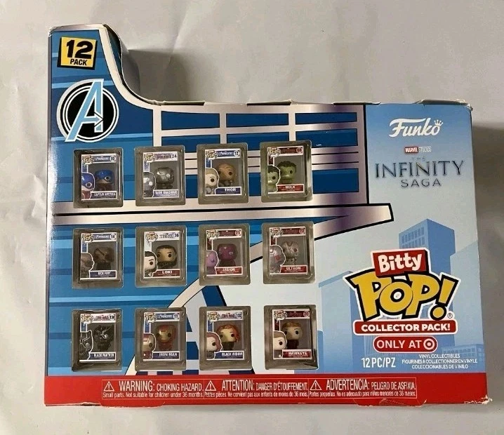 Funko Bitty Pop! Marvel Infinity Saga Collectible Figures 12pc Set New In Box - product detail image 1
