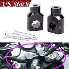 CNC 1" Handlebar Riser Clamp 2" Rise For Harley Dyna Touring Softail Sportster