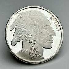 1 oz SilverTowne Buffalo Silver Round - .999 Fine Bullion Vintage Toned Coin #56