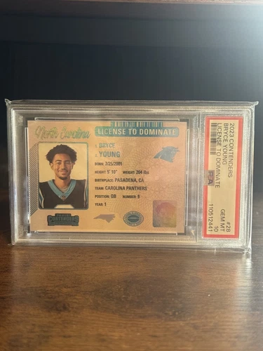 Bryce Young 2023 Contenders License to Dominate SSP Rookie RC #28 Panthers