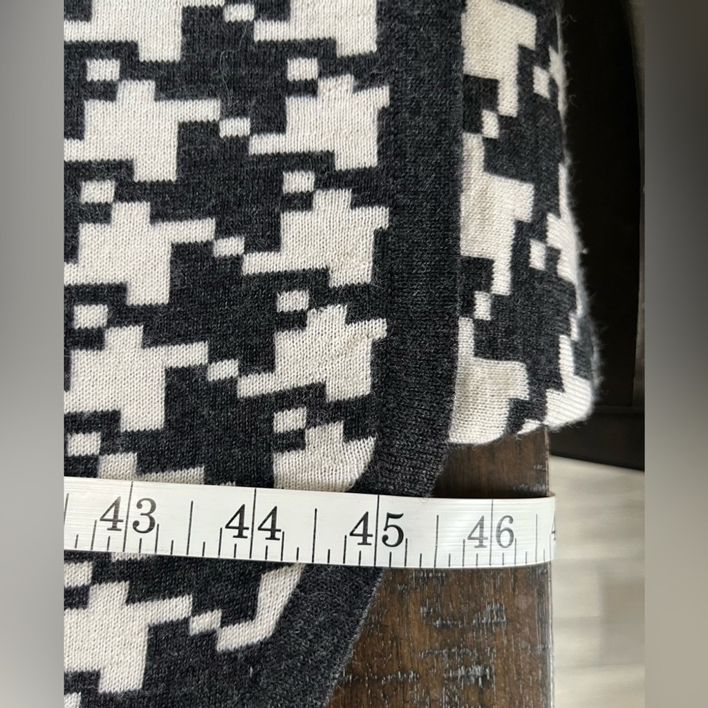 Pendleton Plus Merino Wool houndstooth Poncho One… - image 5