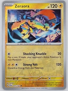 Zeraora 057/162 Temporal Forces Reverse Holo Uncommon