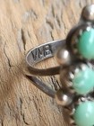 Victor Moses Begay Turquoise Cluster Ring Signed VMB Hallmark Sterling Silver — photo 6