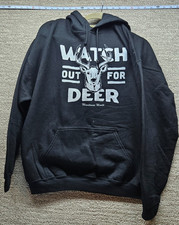 Men's Black Gildan Heavy Hooded Sweatshirt with Print