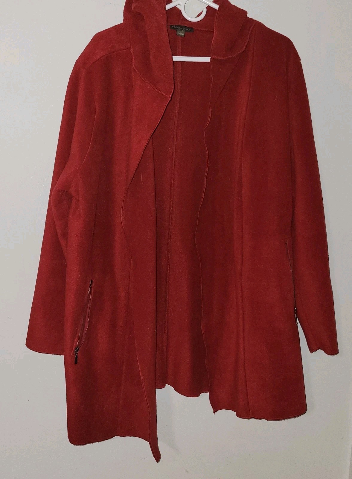 Apropos blend Boiled Wool Openbutton Close Hoody … - image 1