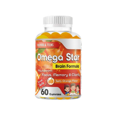 Kids Brain Booster Focus Gummies, Brain Booster Supplement For Kids Omega 3 6 9