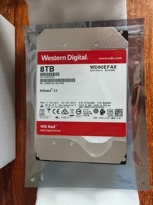 Western Digital Red 8TB WD80EFAX 5.4K 6Gbps 256MB 3.5'' SATA HDD P/N: 2W10209