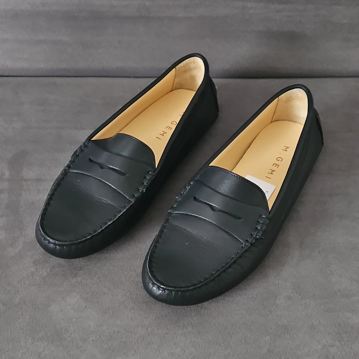 M. GEMI Soft Leather 42 US 9M PASTOSO Driving Penney Loafer Shoes Made in ITALY Women main image 4