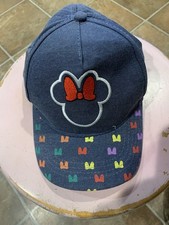 Disney Minnie Mouse Denim Baseball Cap - Youth Adjustable Back Baseball Cap