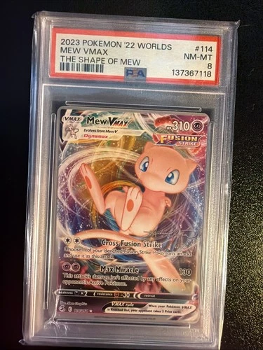 2023 Pokémon TCG 22 Worlds Mew Vmax PSA 8