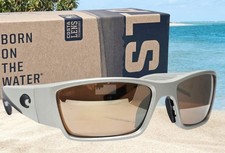 COSTA DEL MAR metallic silver/silver CORBINA PRO polarized 580G sunglasses NEW 