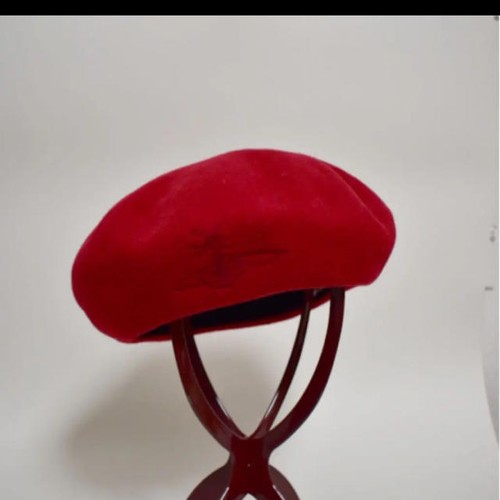 Vivienne Westwood Red Wool Beret Hat Women Classic British Fashion Accessory
