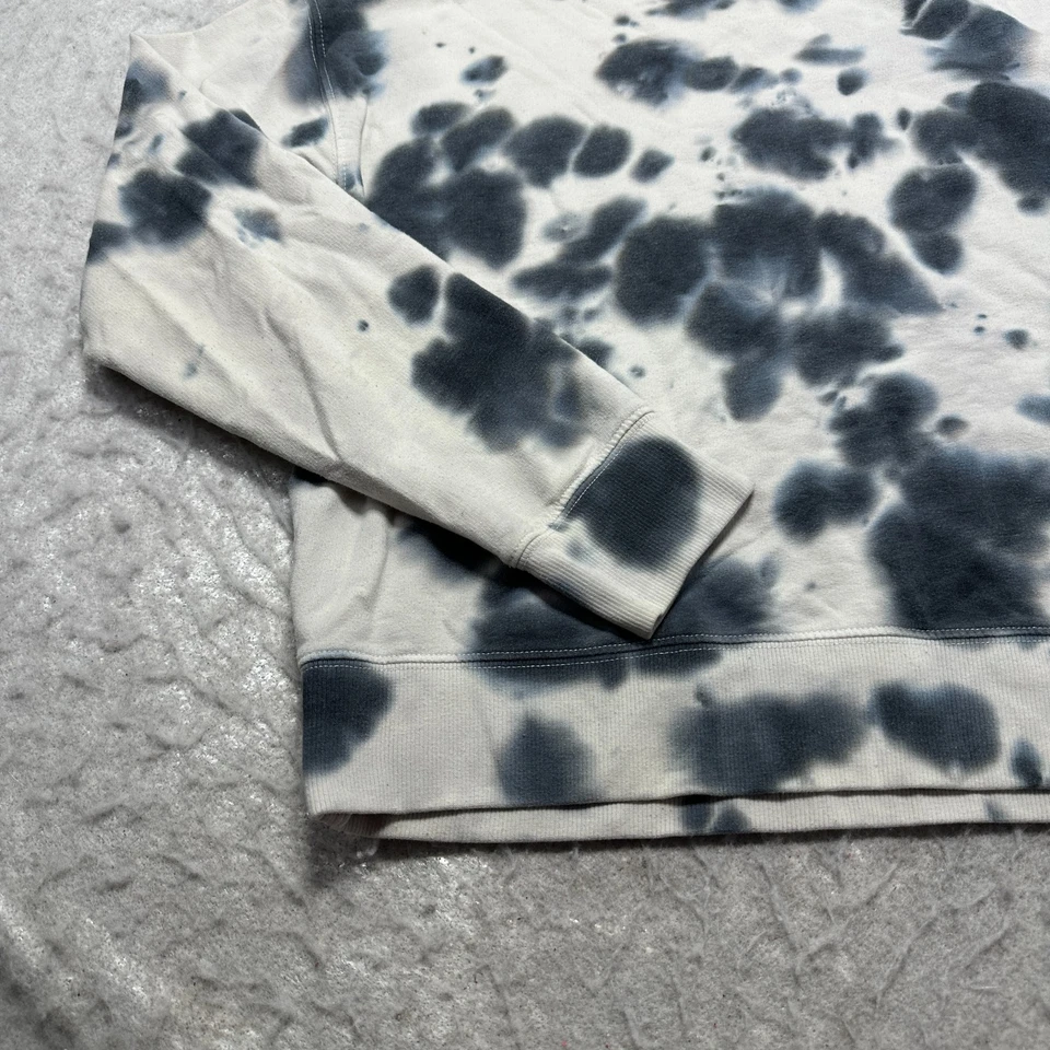 Sudadera con Capucha Danskin Gris Blanco Tie Dye Polar Mujer Talla Grande L Foto 2 de 4