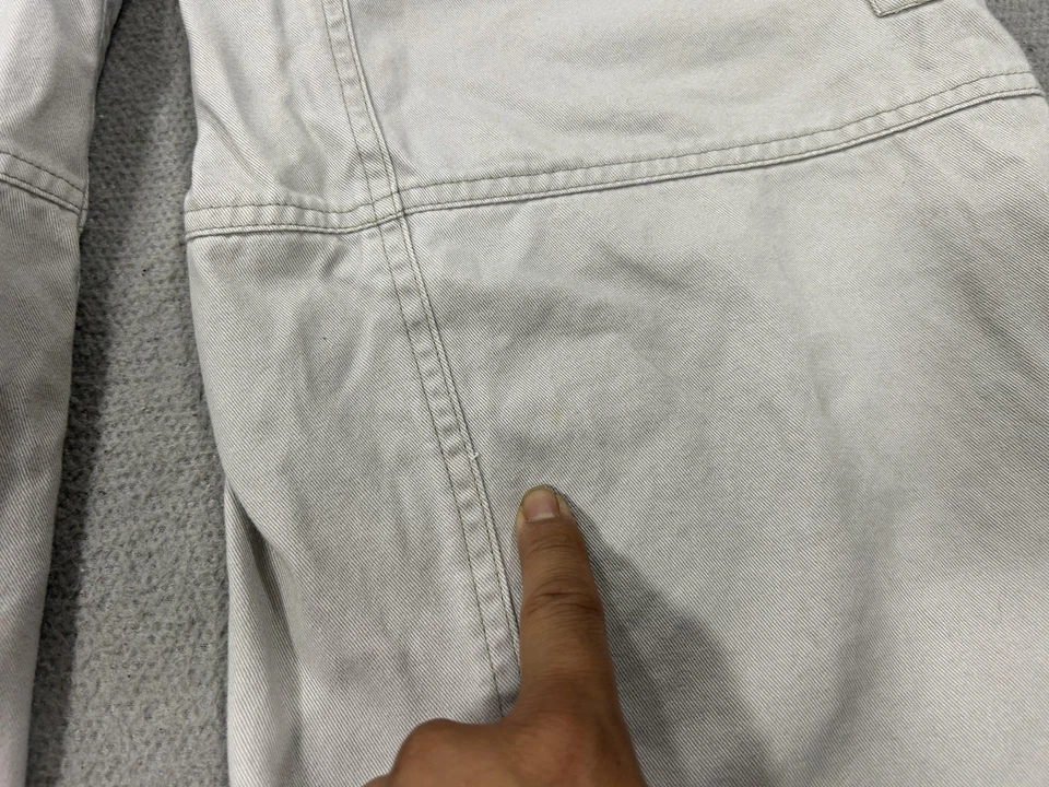 Y2K Bugle Boy Pants Mens 30x29 Khaki Cargo Utility Zip Pockets Camo Trim Patches - Image 4 of 4