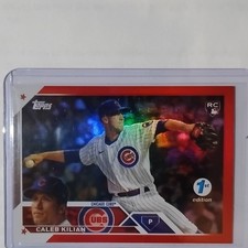Topps 2023 Series 1 1st Edition Caleb Kilian Chicago Cubs Rookie Red Foil #69/50
