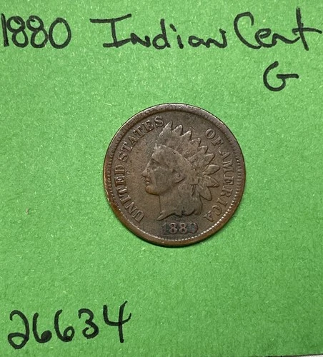 1880 Indian Head Cent / Penny 1c Good See Pics