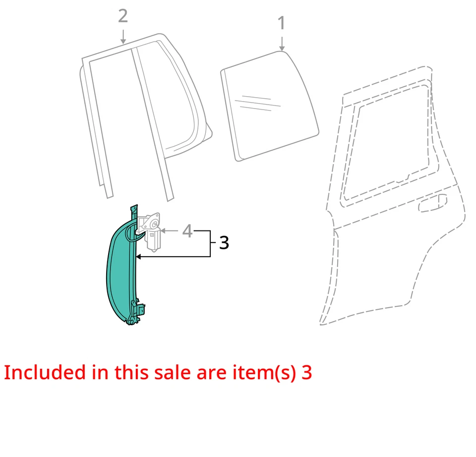 Chevrolet Trailblazer 2008 Right Rear Window Regulator 19331463 2419 — 第 3/4 张图片