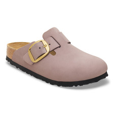 Birkenstock Boston Big Buckle Nubuck Leather Faded Purple - NEW