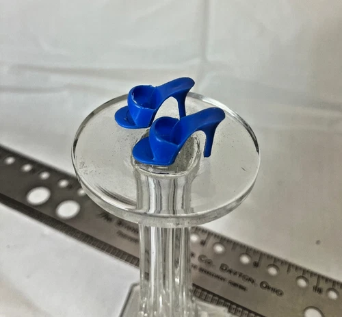 Vtg Barbie Royal Blue Open Toe Heels Mules Outfits #s 957 1602 1617 1833 1591