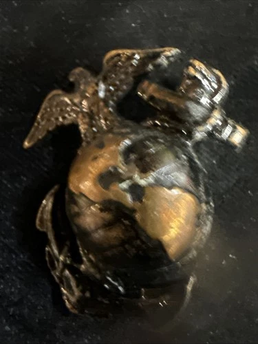 WW2 WWII Military USMC US Marine Corps EGA Eagle Globe Anchor Visor Hat Badge