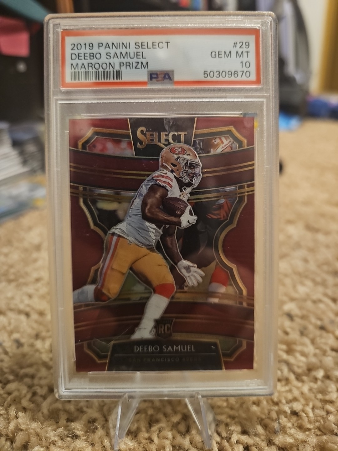 2019 Panini Select - Concourse Deebo Samuel #29 Maroon Prizm /149 (RC)