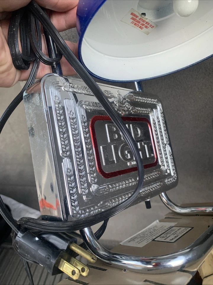 Bud Light Wall Sign with Lamp  Mancave-Budweiser Anheuser Busch - Image 4 of 4