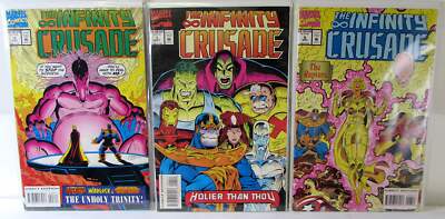 Infinity Crusade Lot 3 #3, 4, 6 1993 Marvel Iron Man Thanos Silver Surfer Comics