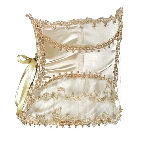 Corsé Corto de Acero Huesos Floral Encaje Boda Corte Princesa Sexy Juegos con disfraces Lolita Foto 4 de 4