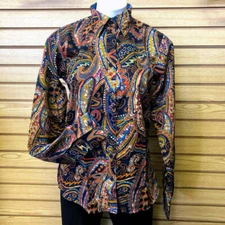 68465 RHE Royal Highness Women's Easy Care Western Show Shirt Paisley NEW