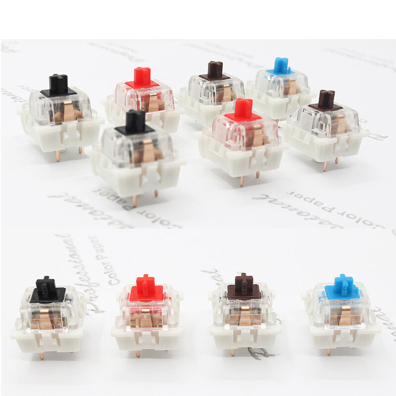 10pcs Mechanical Keyboard Key Shaft Replacement in Green Black Red Blue