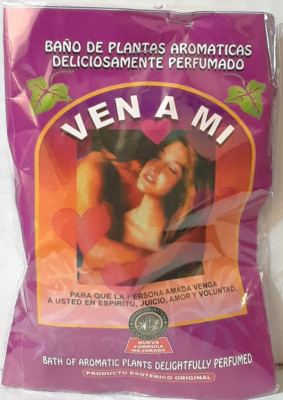 VEN A MI Baño De Plantas Aromaticas (COME TO ME BATH) Para El Amor y Atracción 