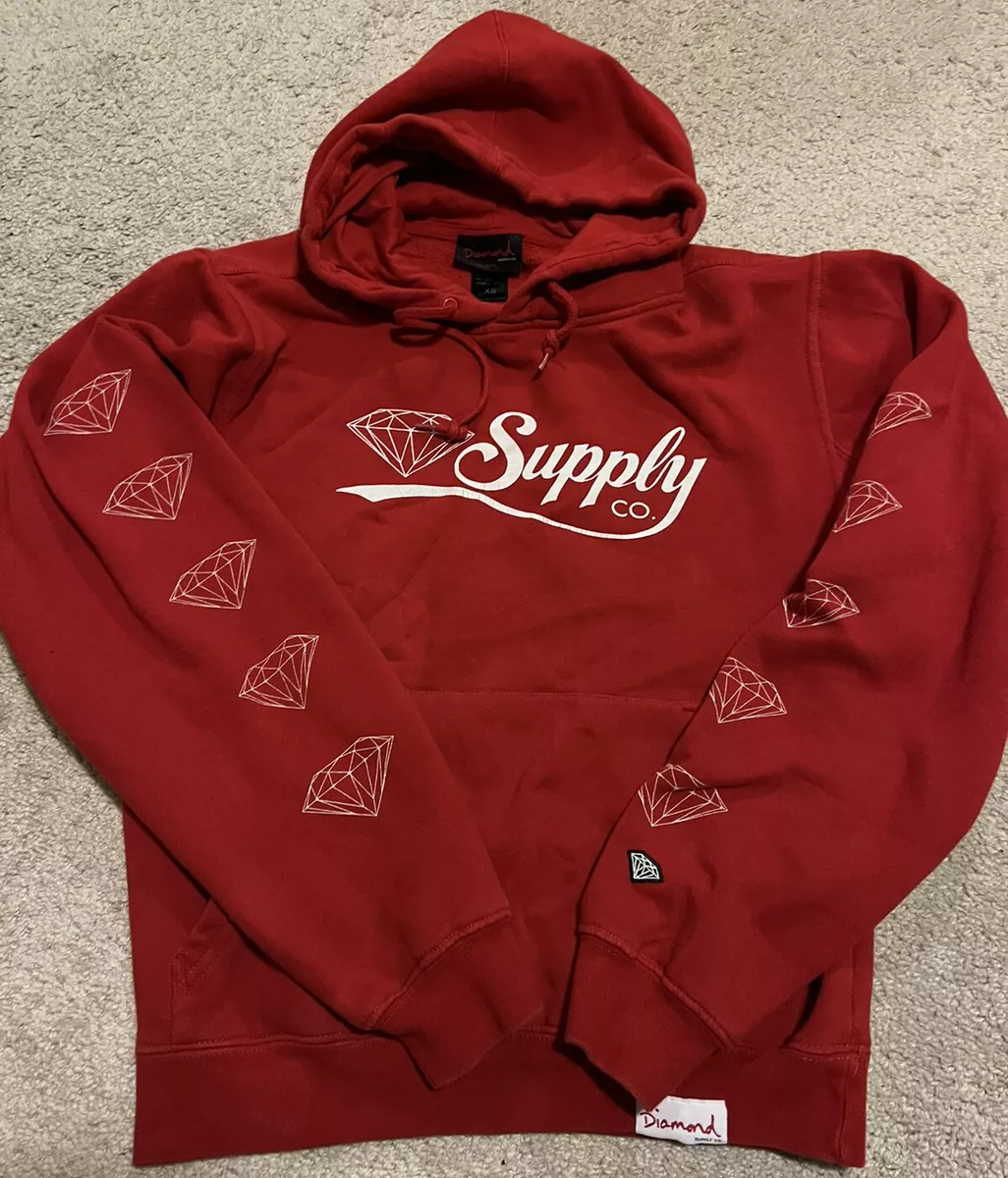 Red Diamond Supply Hoodie Red Mens XS